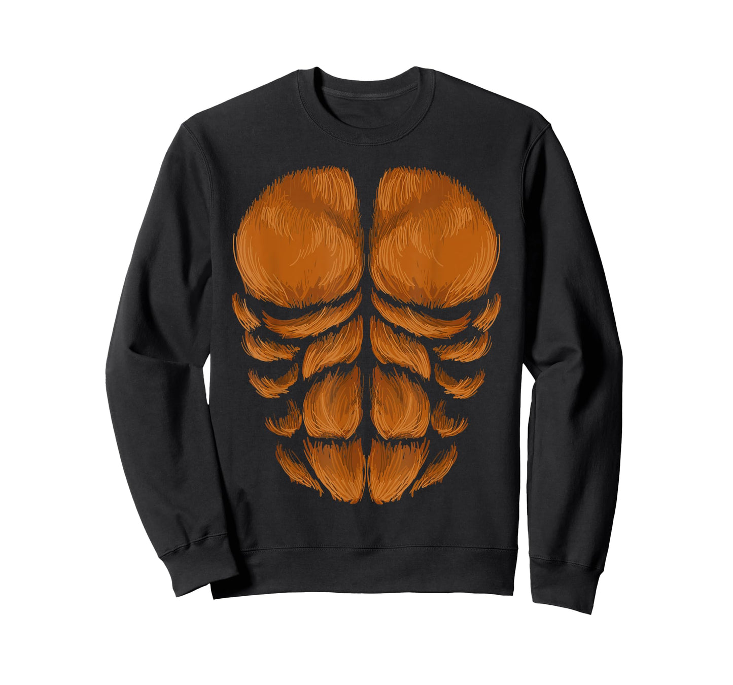 Bigfoot Chest Halloween Costume Hairy Monkey Sasquatch T-Shirt