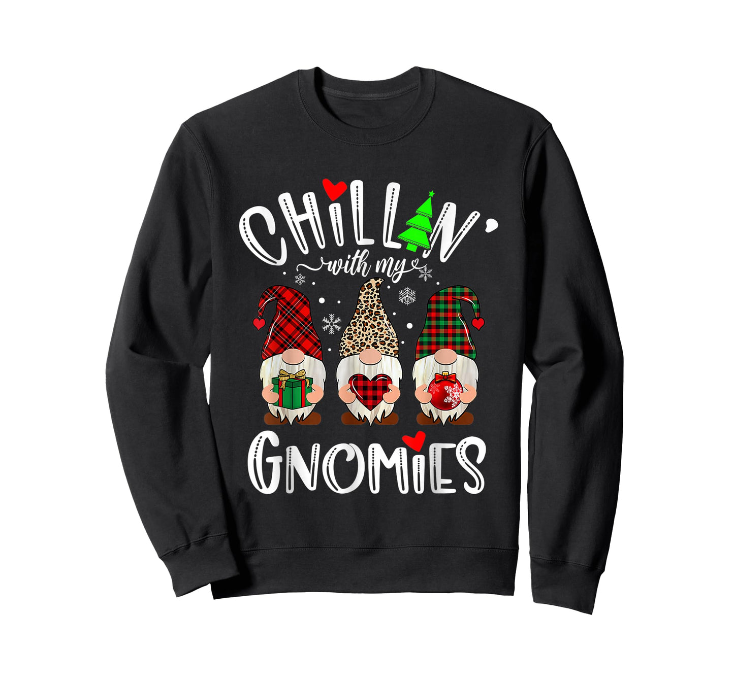 Chillin With My Gnomies Christmas Gnome Family Matching Xmas T-Shirt