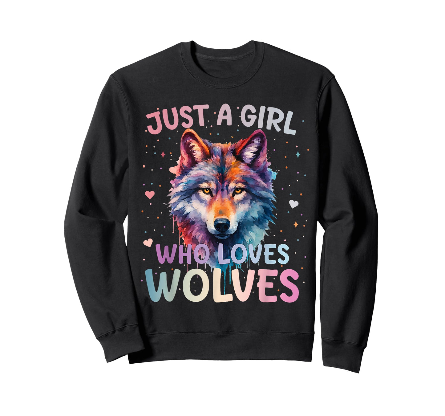 Just A Girl Who Loves Wolves Wolf Lover Women Girls T-Shirt
