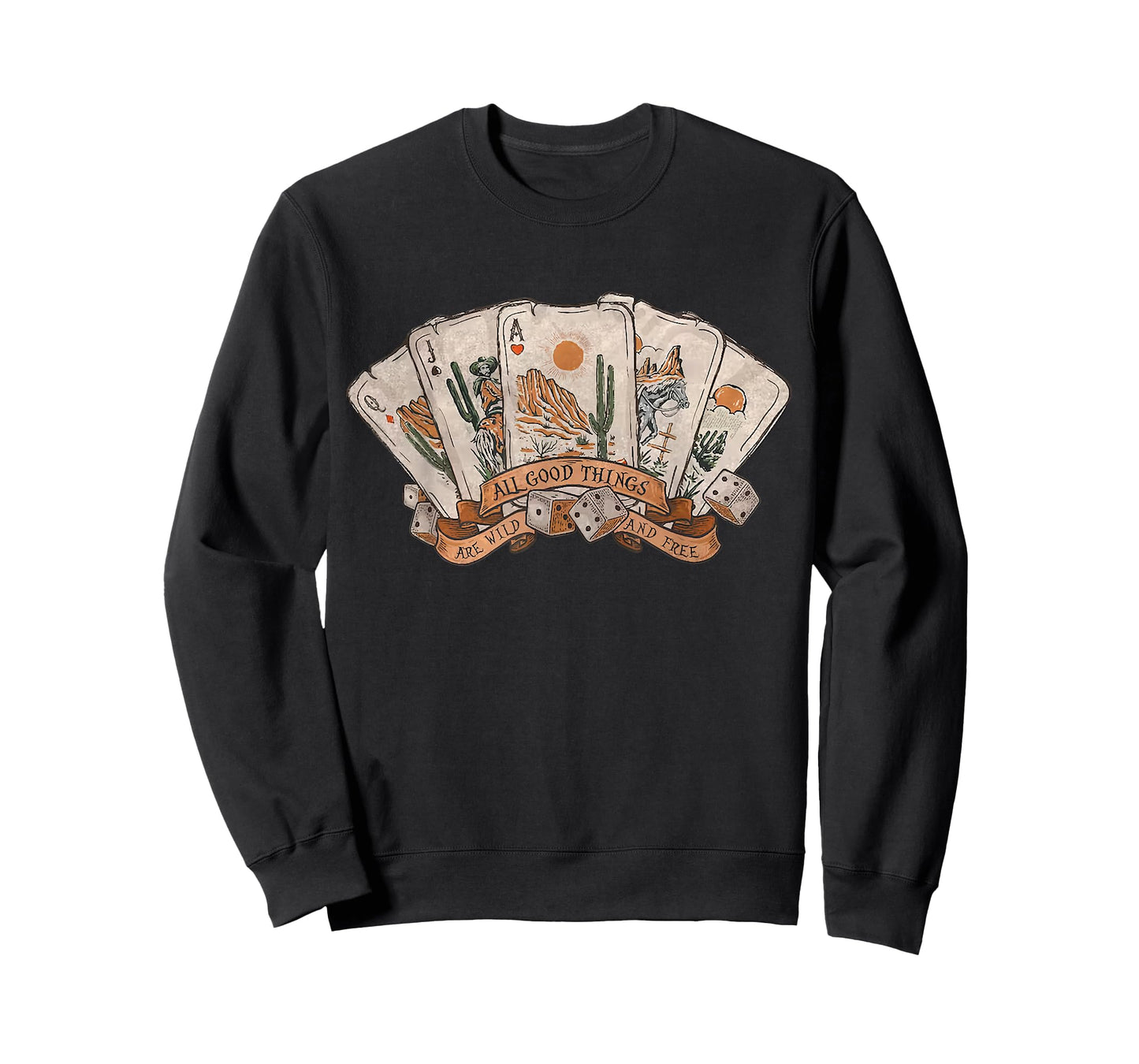 All Good Thing Are Wild And Free Poker Card Western Country T-Shirt