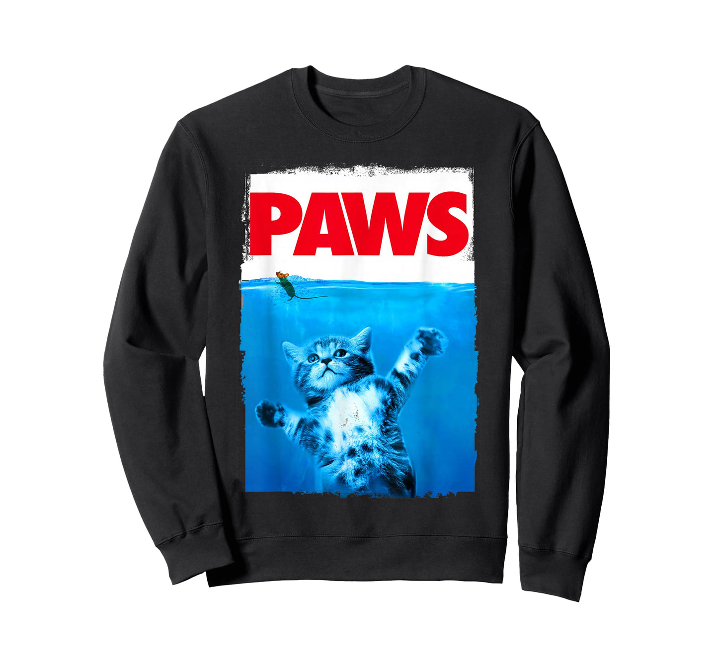 xiongying Paws Cat and Mouse Top, Cute Funny Cat Lover Parody T-Shirt