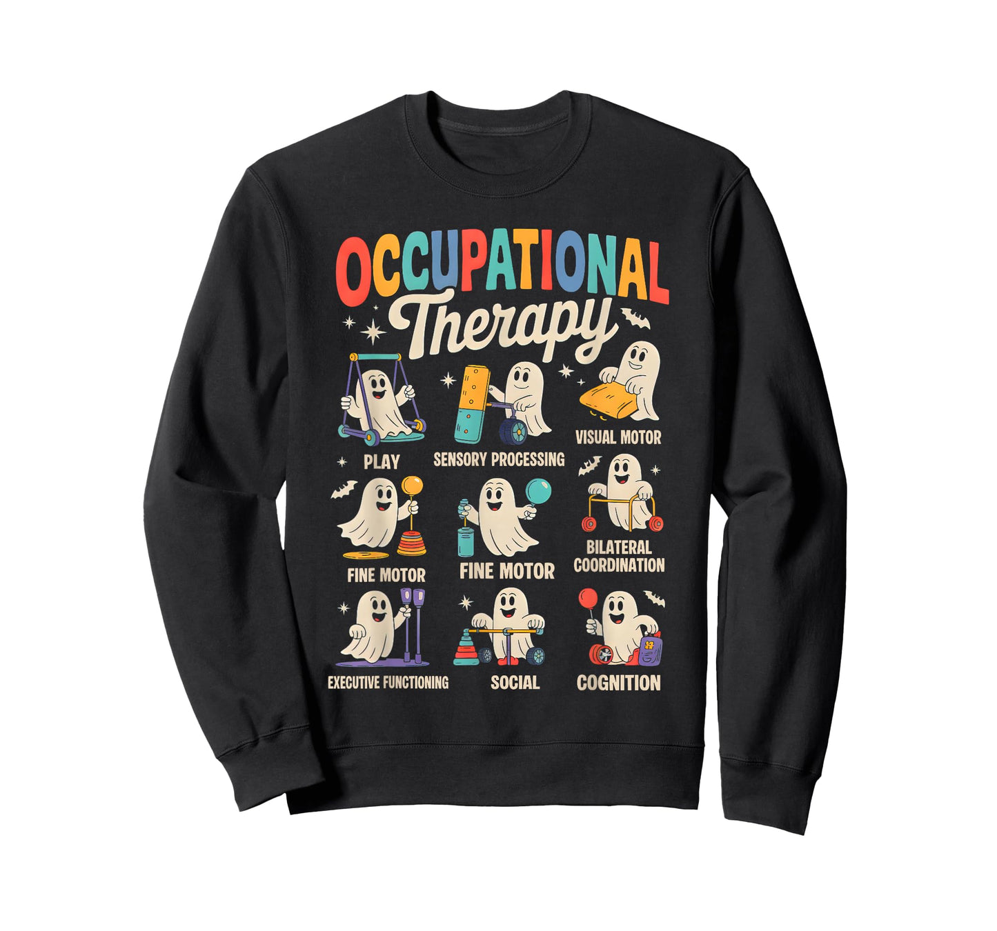 OT Occupational Therapy Therapist Spooky OTA Halloween Ghost T-Shirt