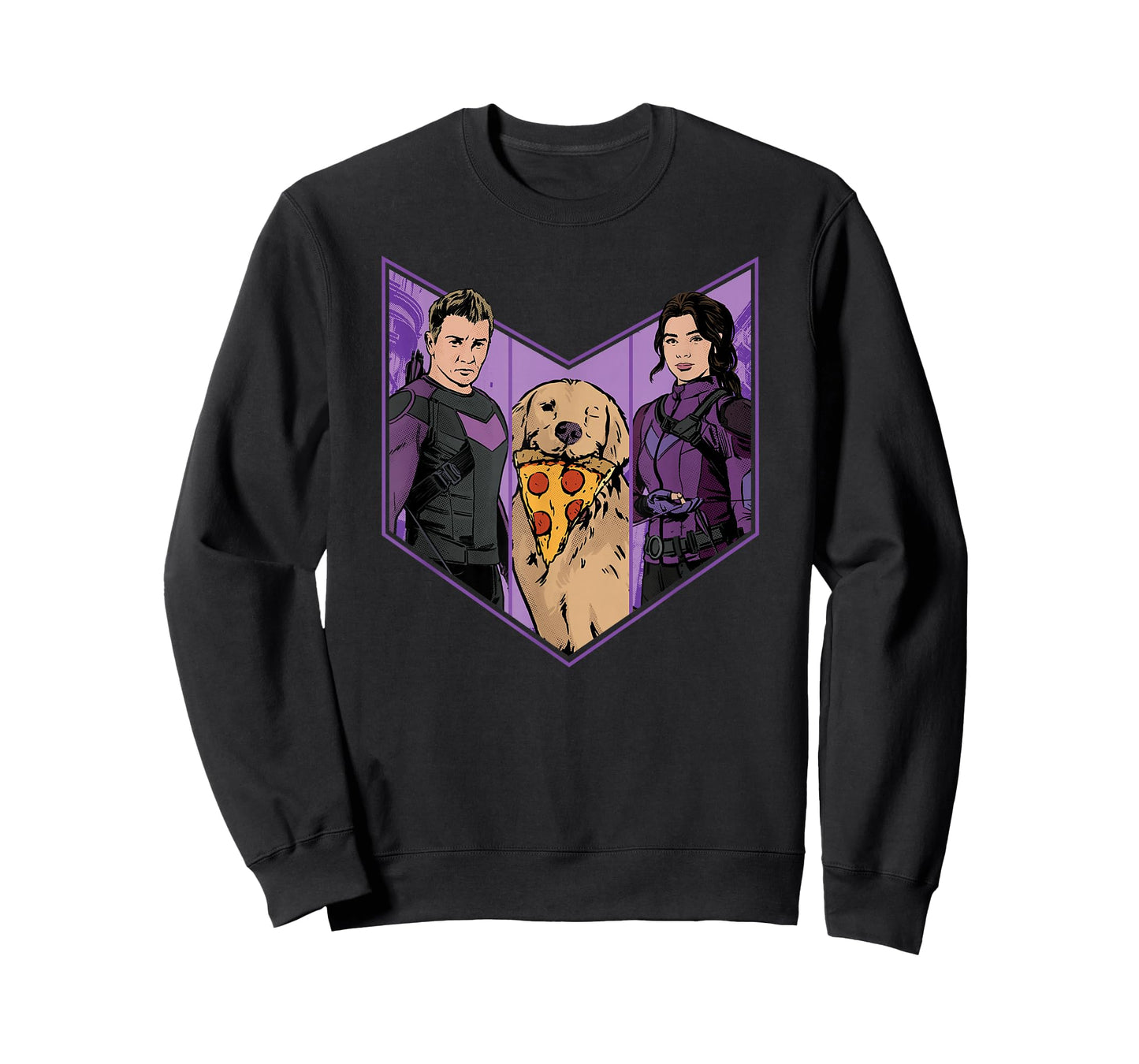 Marvel Hawkeye Clint Barton Kate Bishop and Lucky Arrow T-Shirt