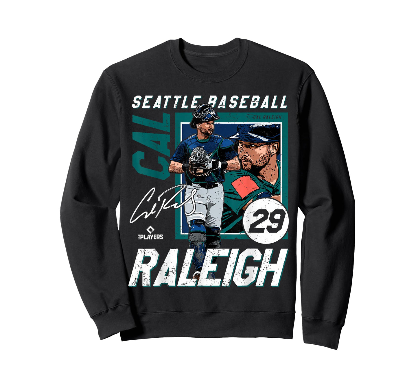 Cal Raleigh | Seattle MLB Baseball Players | MLBCRA203M T-Shirt