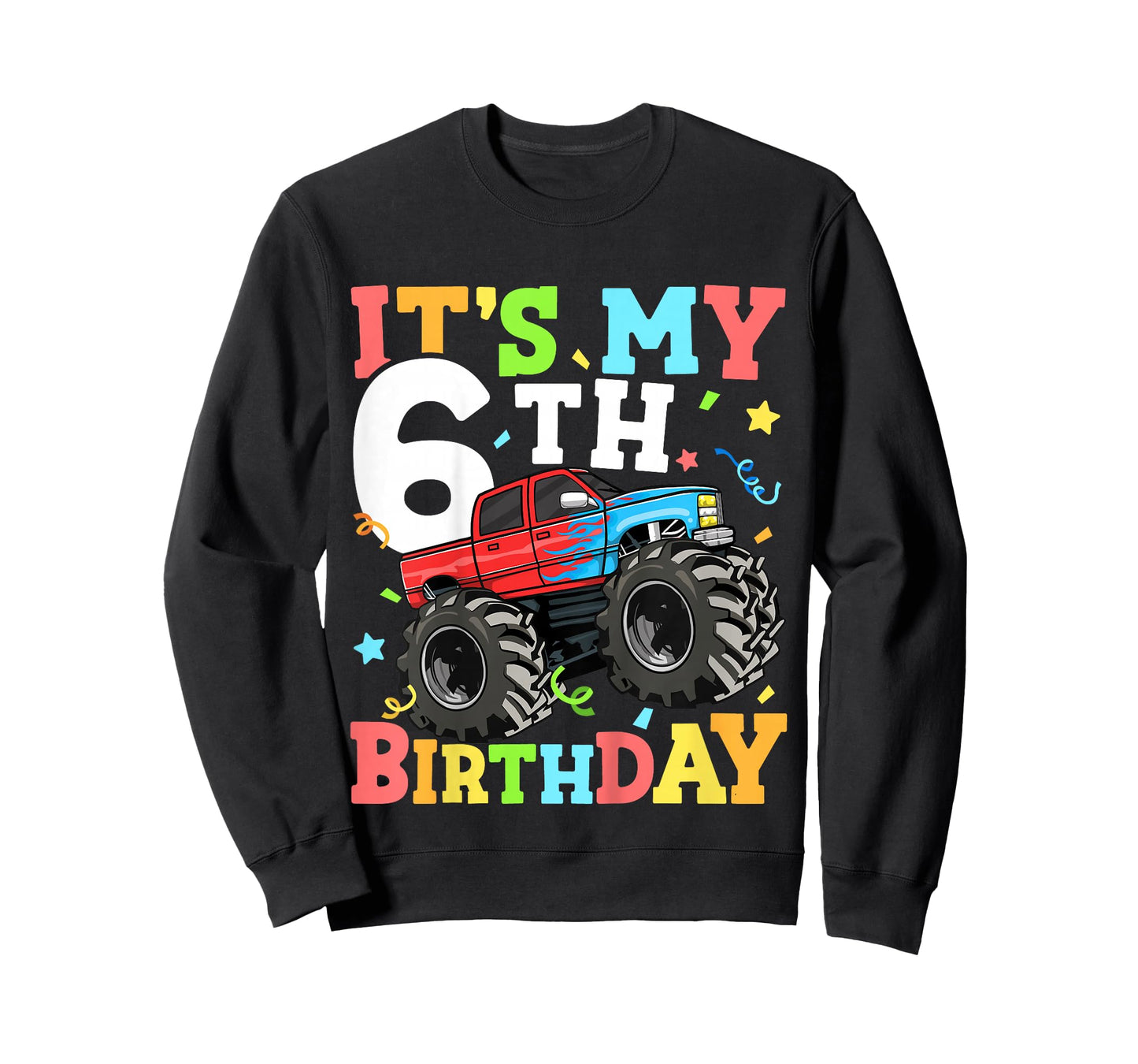 Monster Truck It's My 6th Birthday Boy 6 T-Shirt