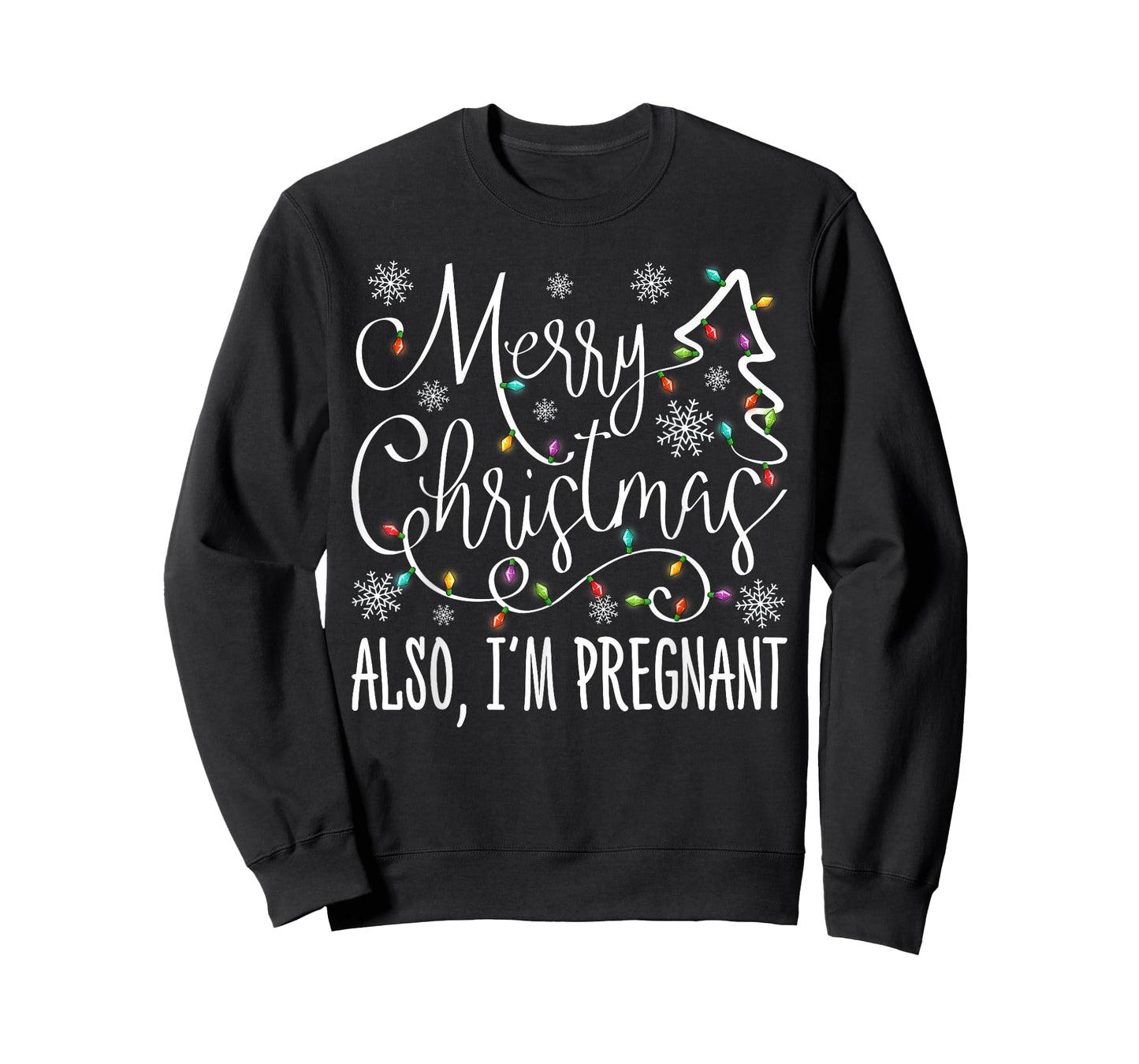 Merry Christmas Also I'm Pregnant Baby Announcement Xmas PJS T-Shirt