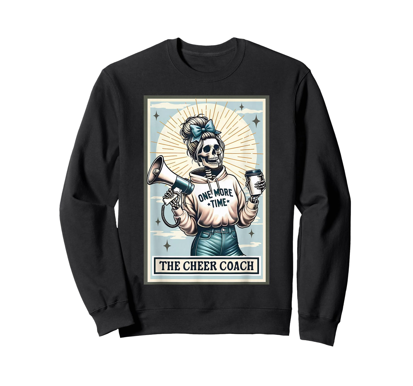 Vintage Funny The Cheer Coach Tarot Card Mama Mothers Day T-Shirt
