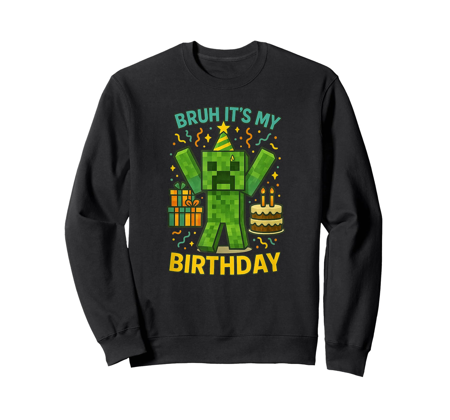 Bruh It’s My Birthday Pixel Party T-Shirt