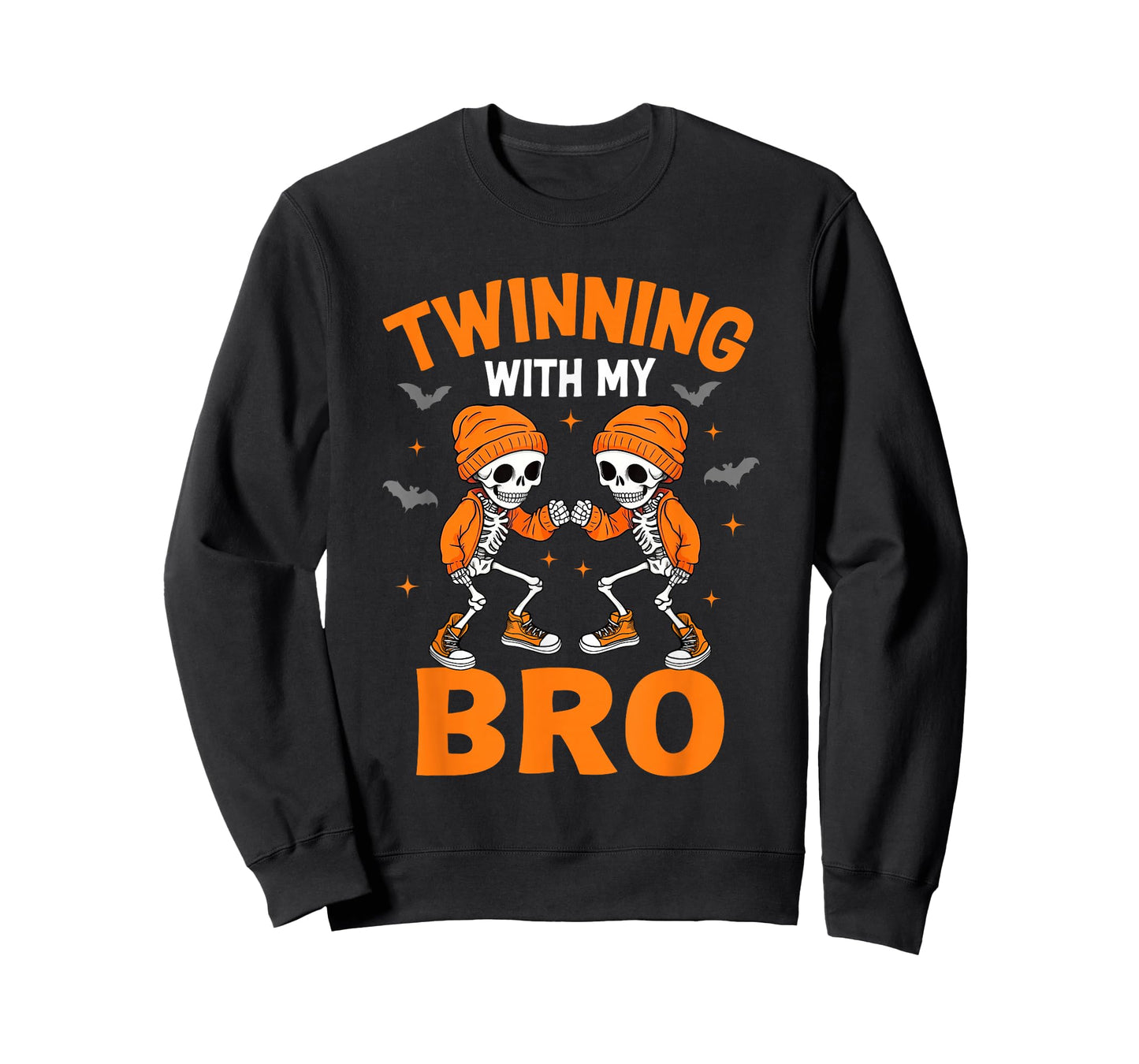 Twin Boys Twinning Halloween Best Friend Matching Skeleton T-Shirt