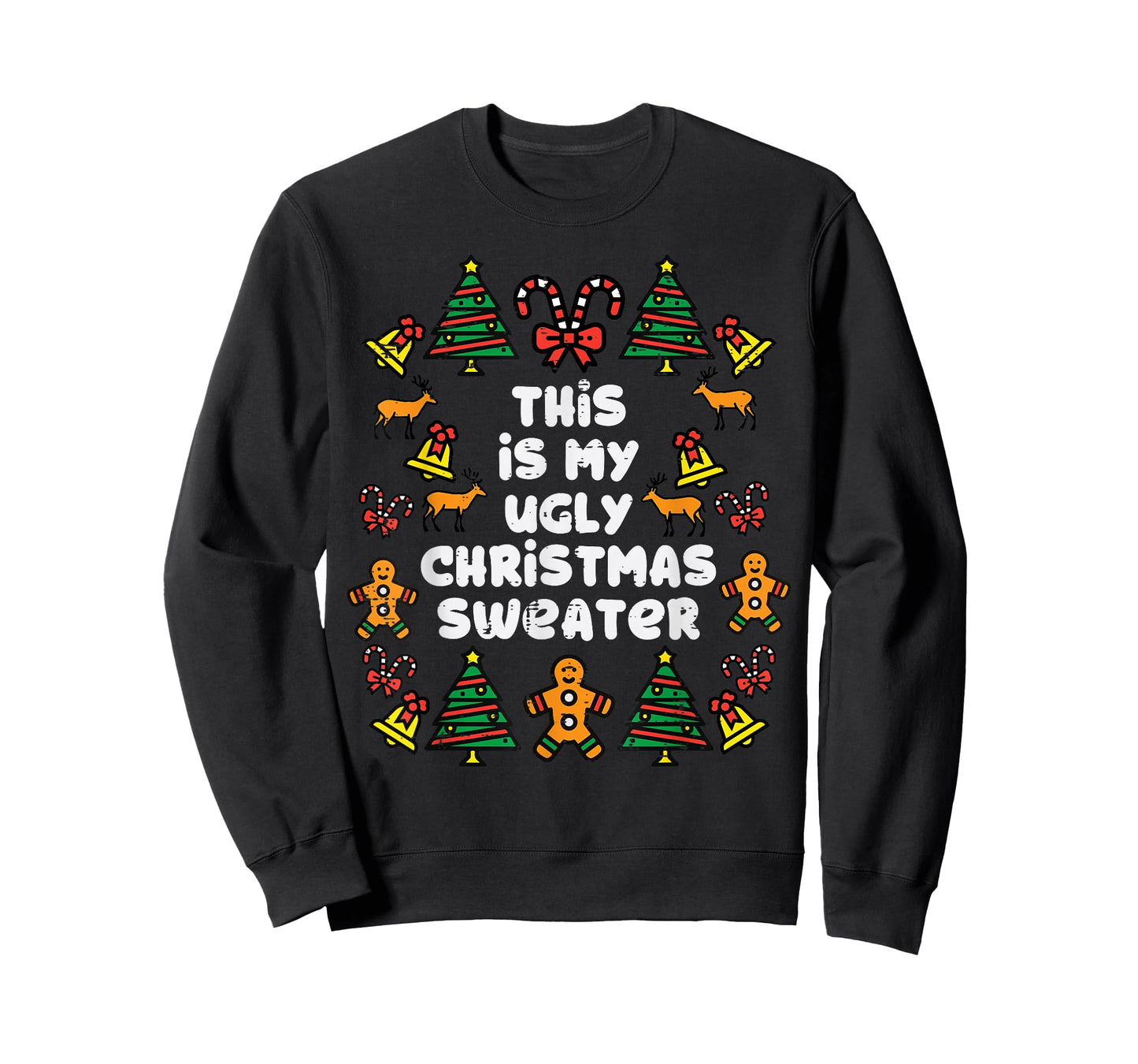 This Is Ugly Christmas Sweater Xmas Holiday Women Kids Men T-Shirt