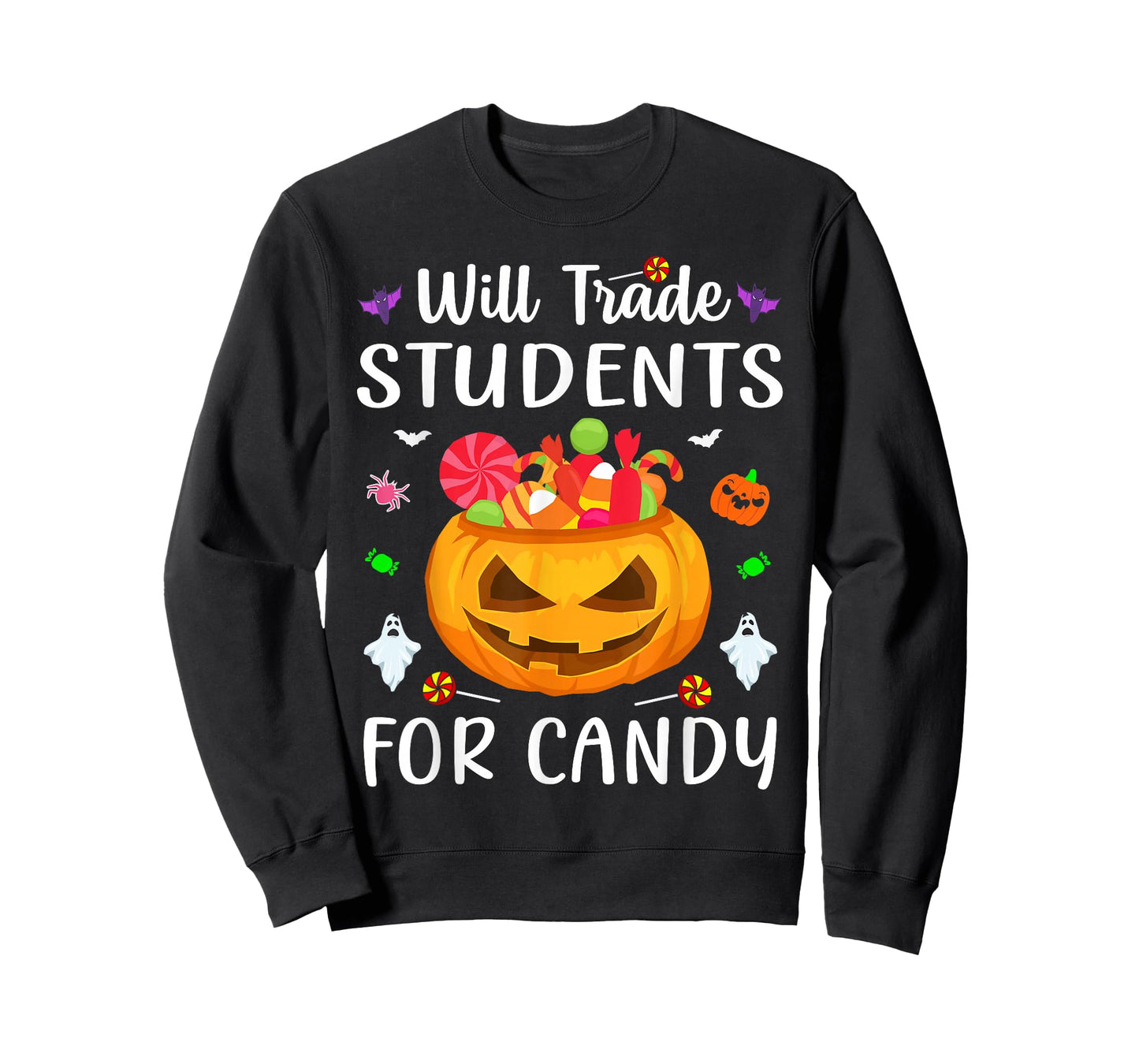 Will Trade Students For Candy Teacher Halloween Costume Tee T-Shirt