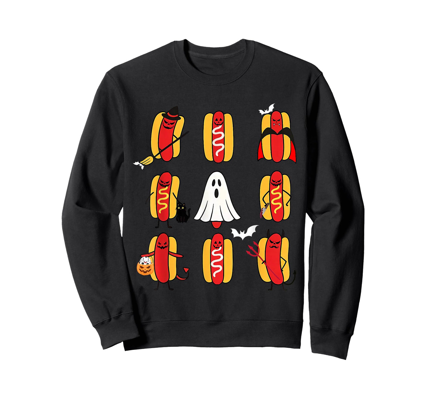 Cute Funny Halloweiners Hot Dog Ghosts Halloween Costume T-Shirt