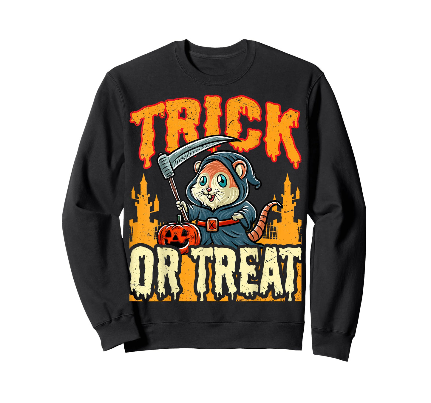 Hamster Boo Grim Reaper Trick Or Treat Halloween Costume T-Shirt