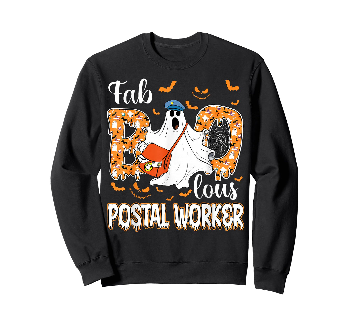 Fab Boo Lous Postal Worker Post Office Crew Ghost Halloween T-Shirt