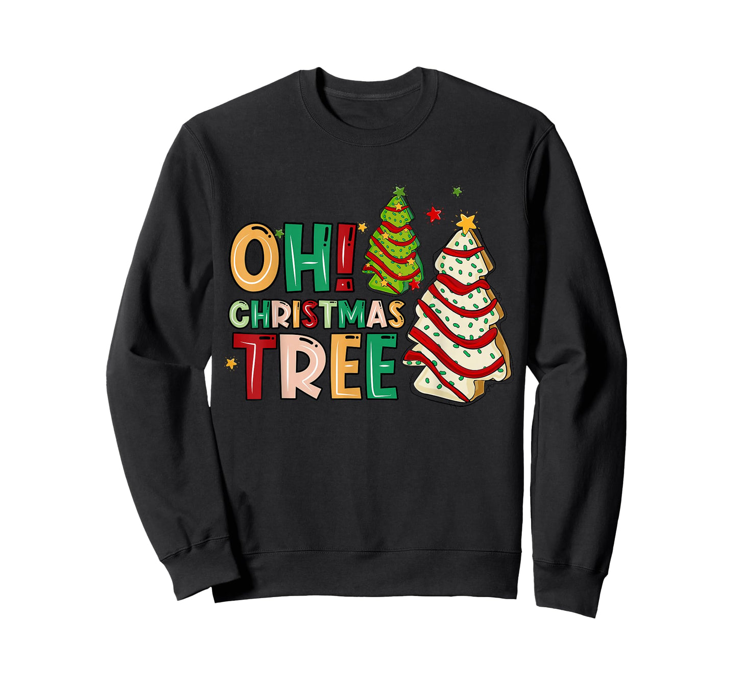 Groovy Oh Christmas Tree Cakes Debbie Becky Jen Cake Lovers T-Shirt
