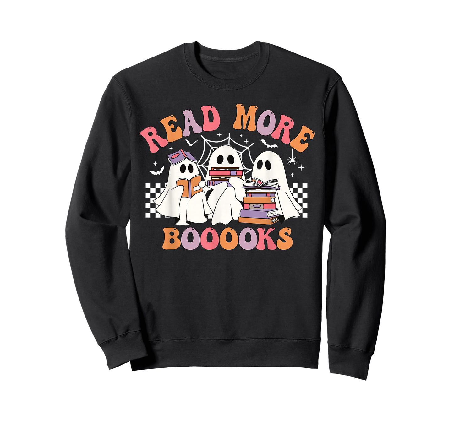 Cute Read More Booooooks Ghost Read More Books Halloween T-Shirt