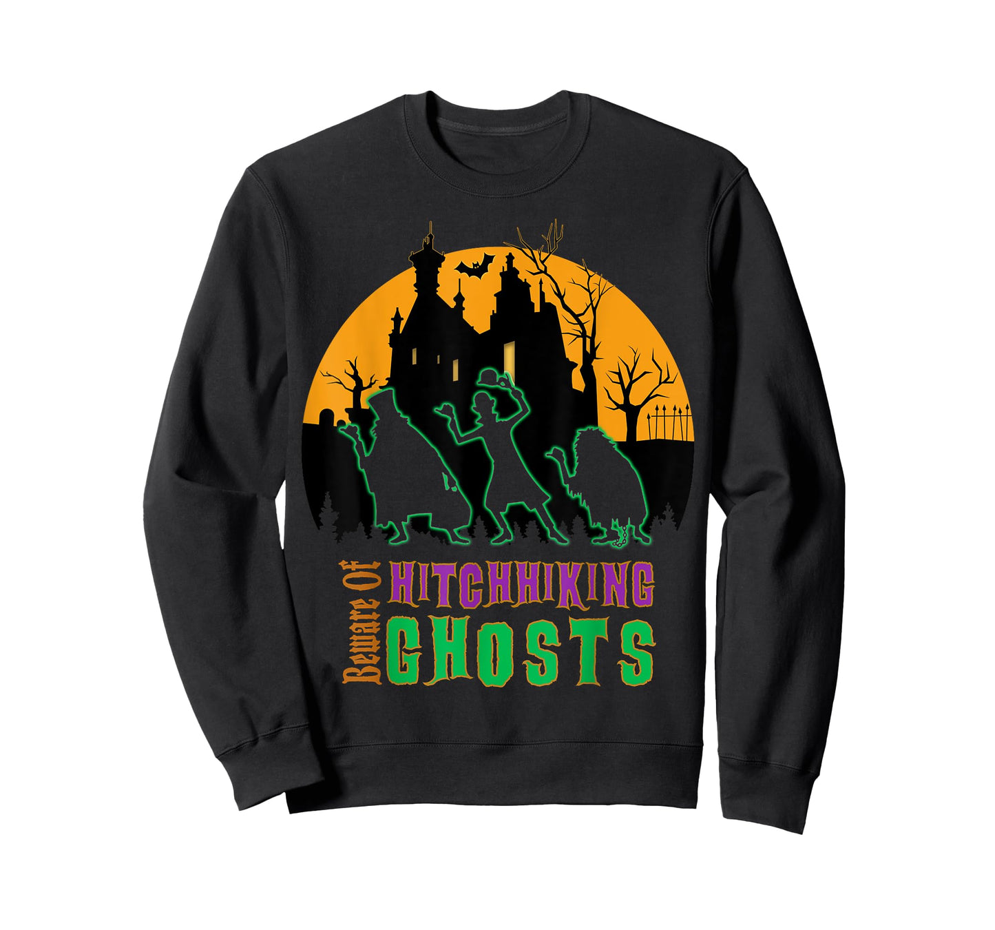 Beware Of Hitchhiking Ghosts Halloween T-Shirt
