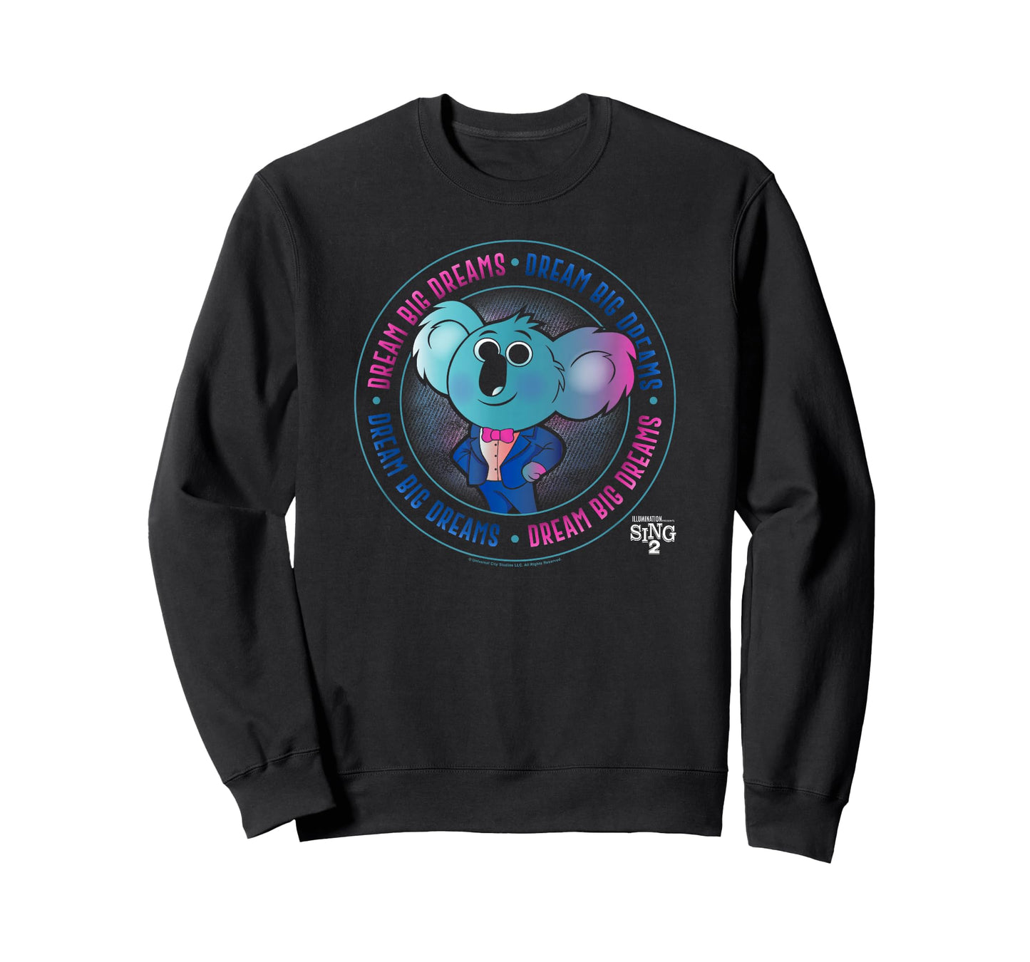 Sing 2 Buster Moon Dream Big Dreams Circle Badge T-Shirt
