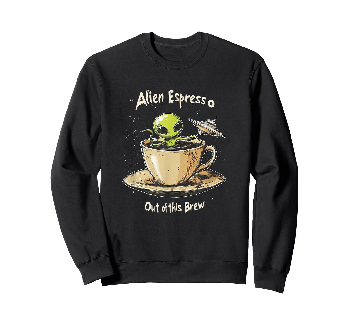 Funny Alien Espresso Out of this Brew Sci Fi Coffee Lover T-Shirt