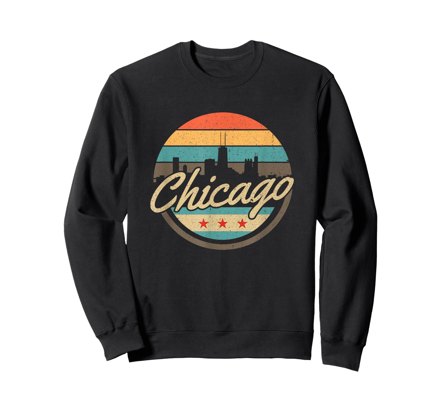 Chicago Flag Skyline Vintage Illinois USA Souvenir T-Shirt