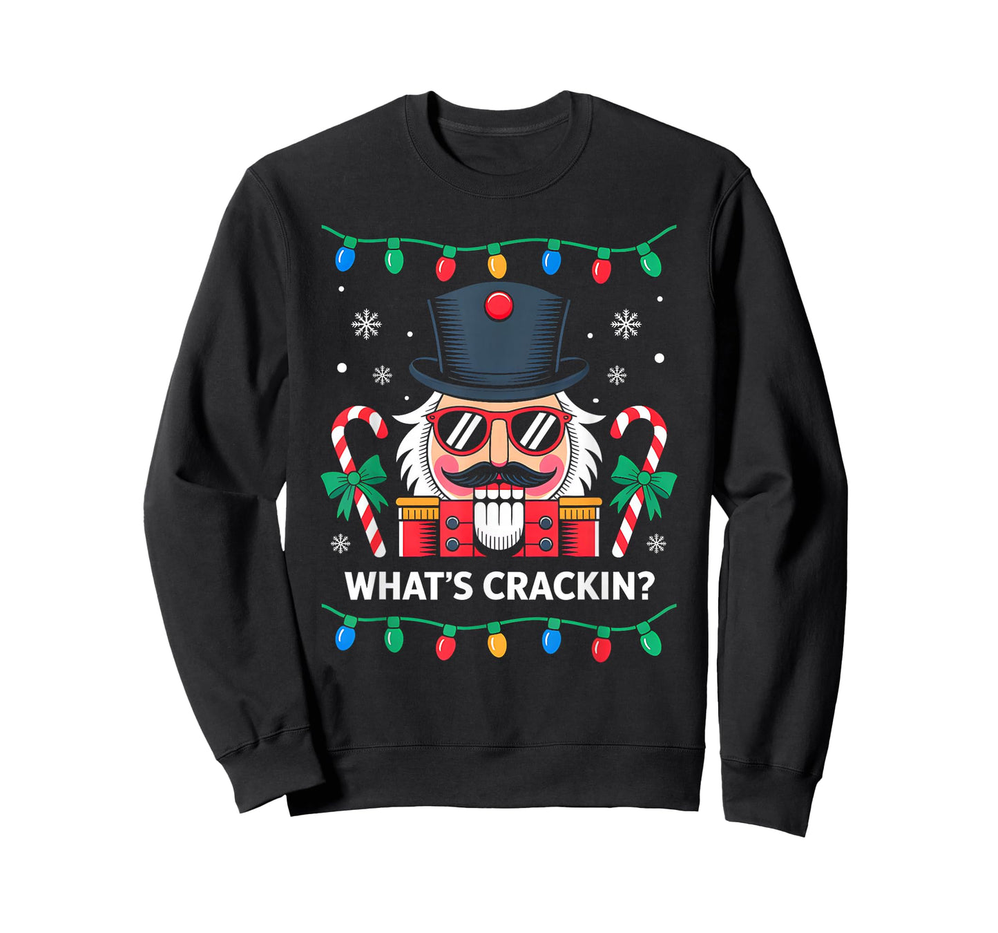 Funny Christmas Nutcracker What's Crackin Family Xmas Lights T-Shirt
