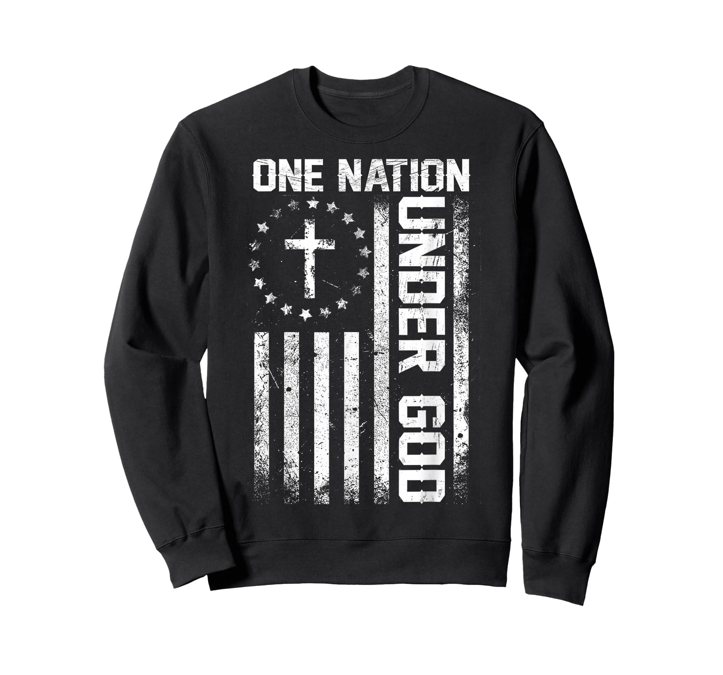 One Nation Under God Flag 4th of July Patriotic Christian T-Shirt
