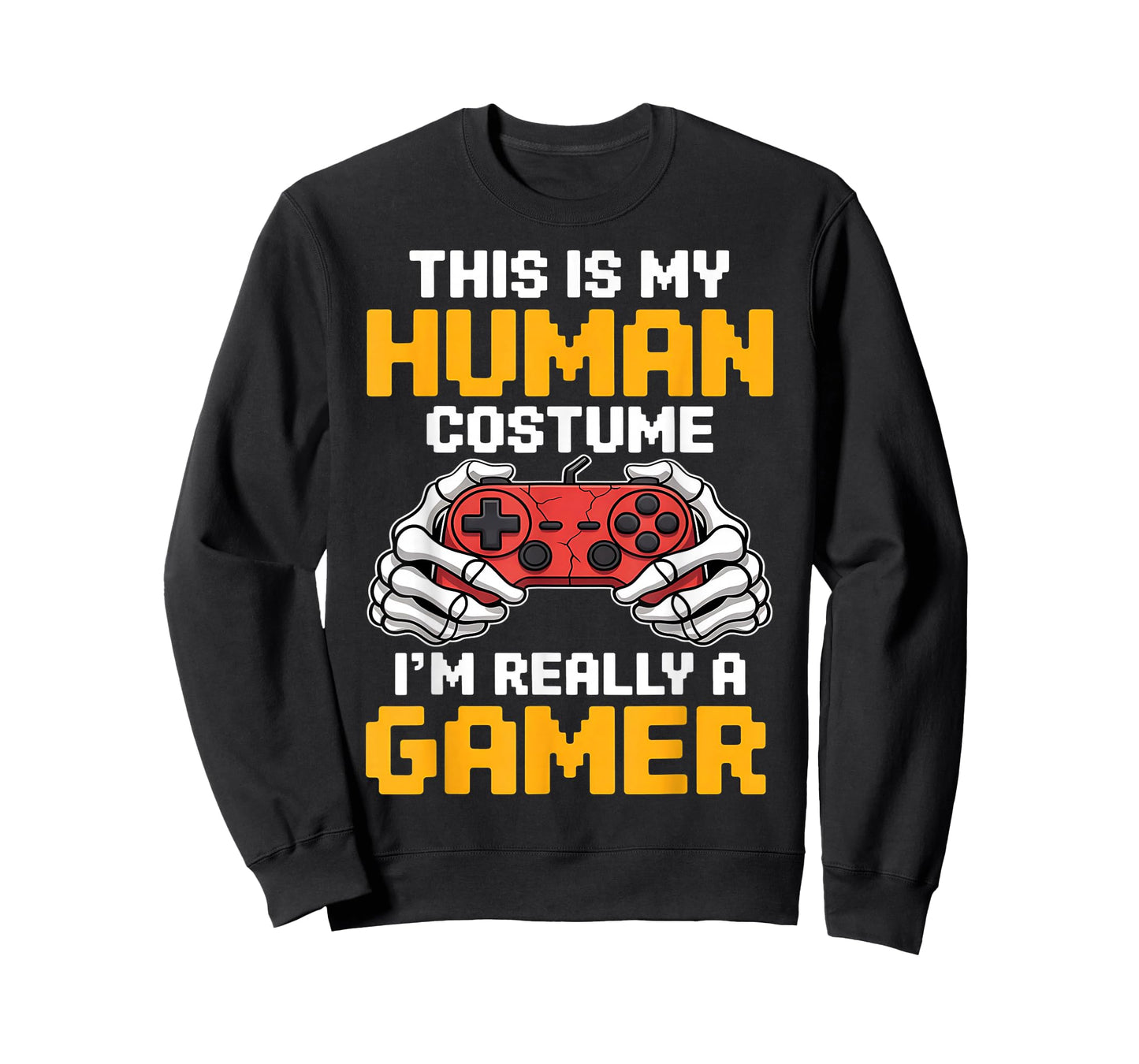 Halloween Gamer Video Games Human Costume Boys Teens T-Shirt