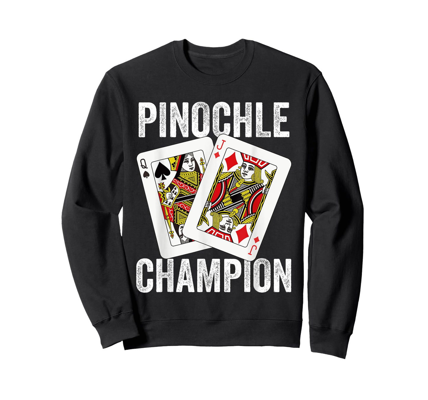 Retro Pinochle Champion Card Game Player Matching Novelty T-Shirt