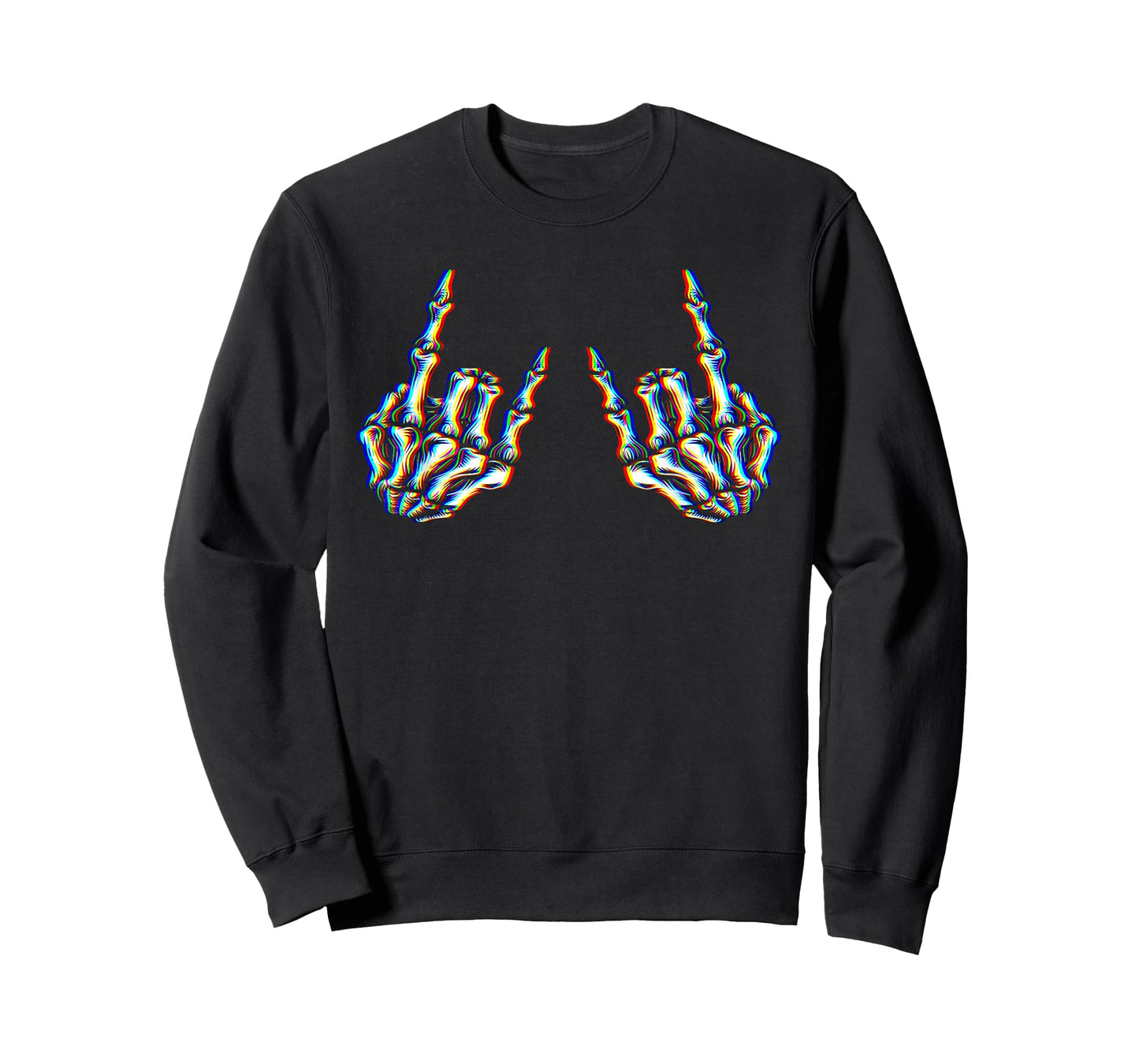 Punk Rock Skeleton Cool Rocker Psychedelic Trippy Rave Party T-Shirt