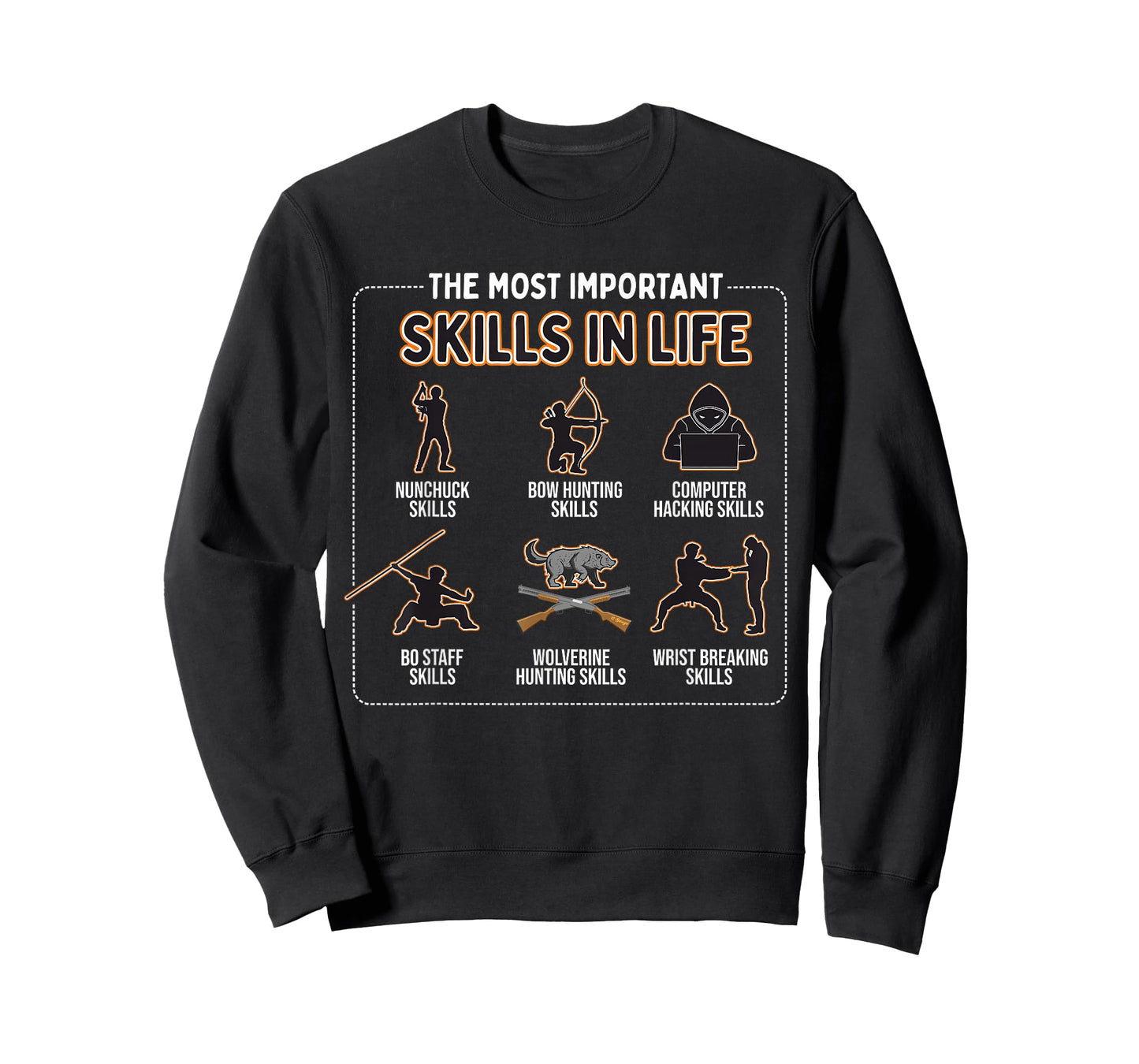 Nunchuck Skills, Bow Hunting Skills, Computer Hacking Skills T-Shirt