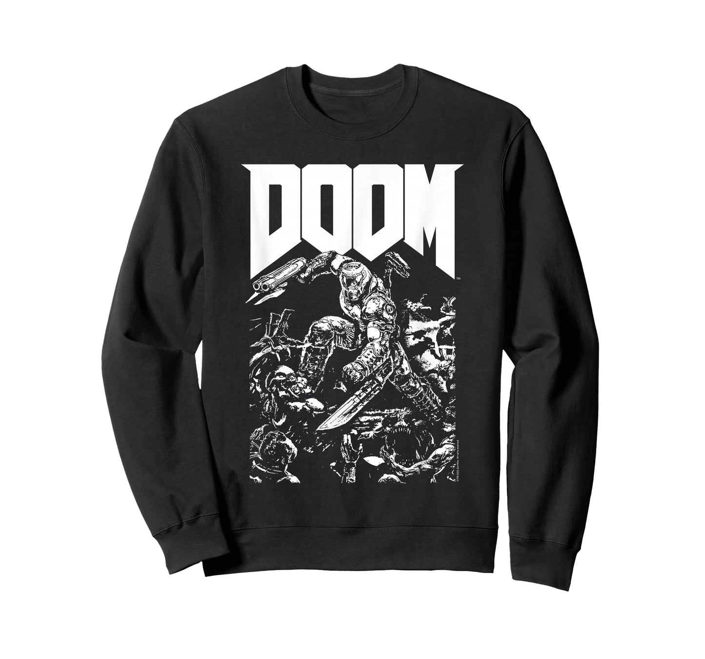Doom Baron Pixelated Character with Logo Video Game T-Shirt