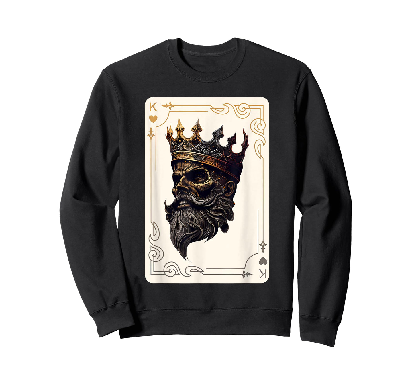 King of Hearts Creepy Card Game Poker Gothic Halloween T-Shirt