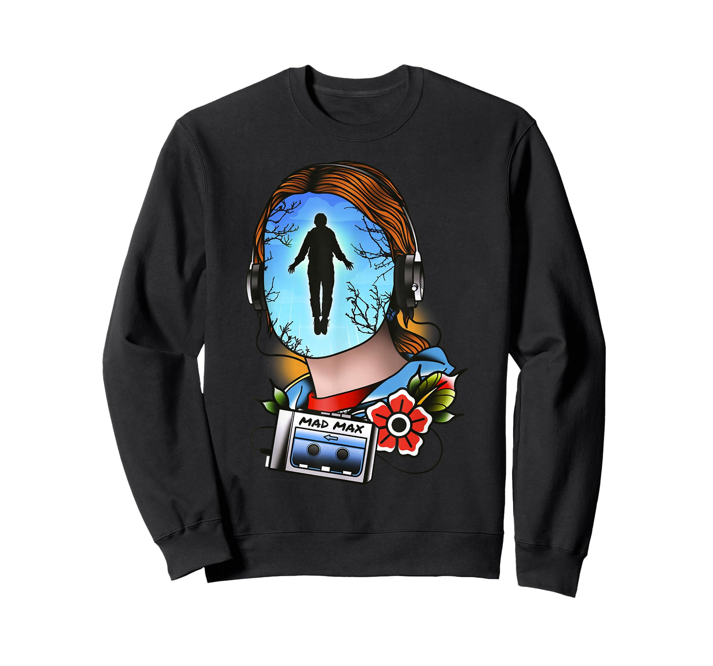 Stranger Things Mad Max Tattoo Style Big Face Epic Scene T-Shirt