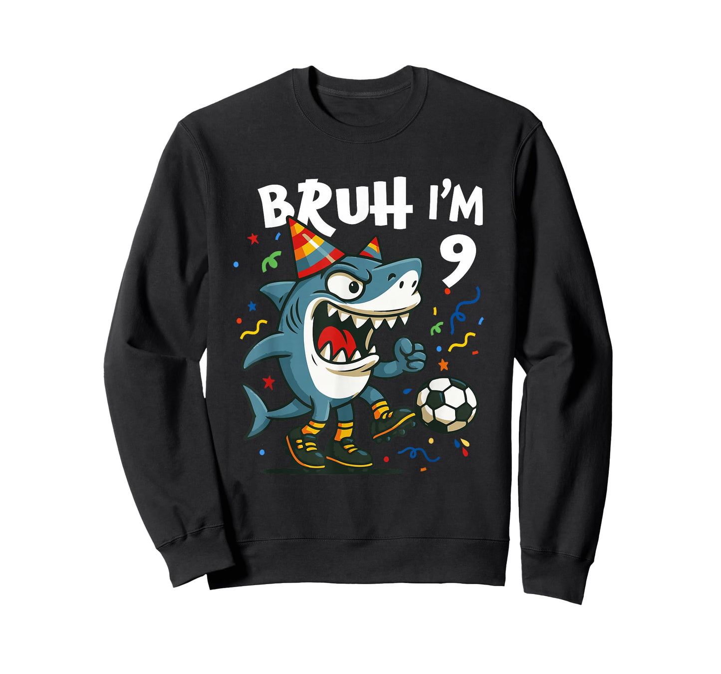Tralalero Tralala Italian Brainrot Soccer 9th Birthday T-Shirt
