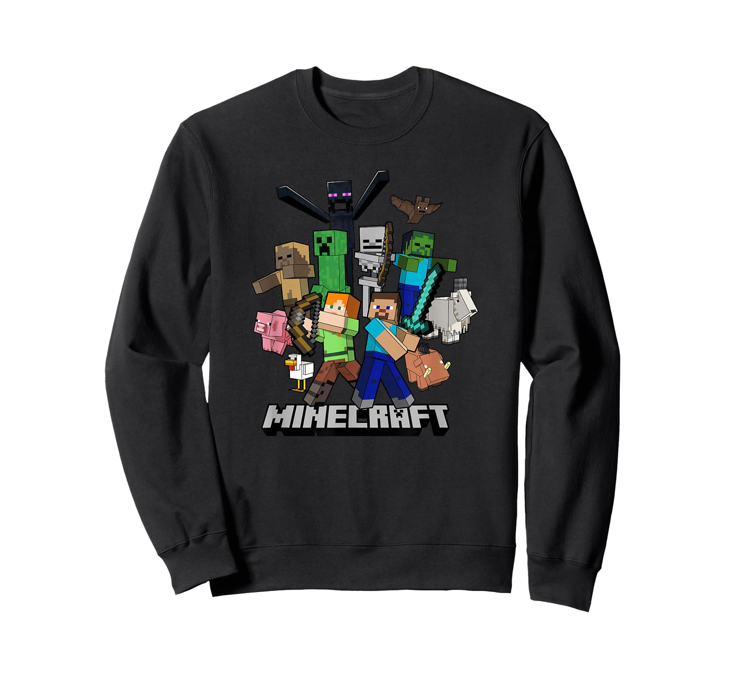 Minecraft Heroes & Enemies Group Shot T-Shirt