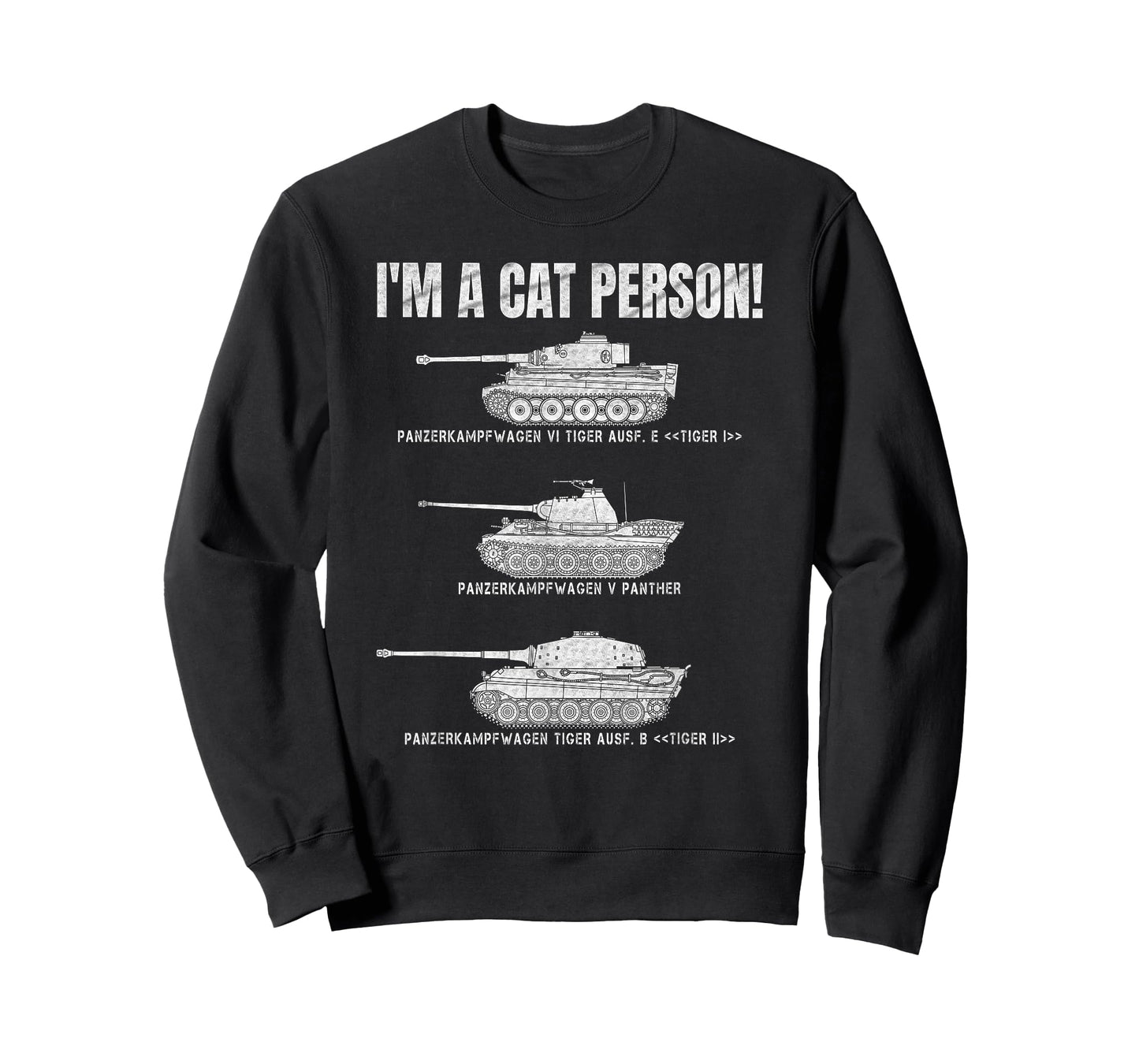 Panzer VI Tiger I German Panther Panzers Lover Cat Person T-Shirt
