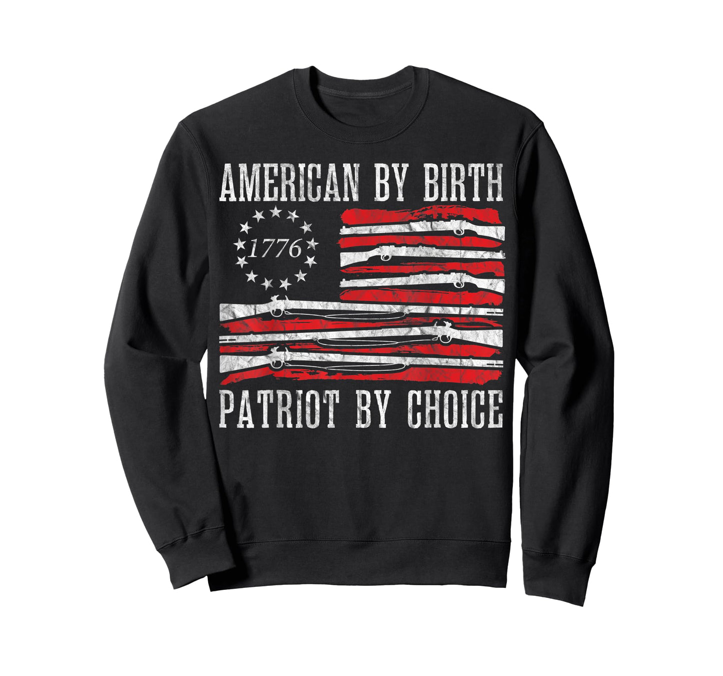 American By Birth Patriot By Choice Vintage American Flag Women Men T-Shirt