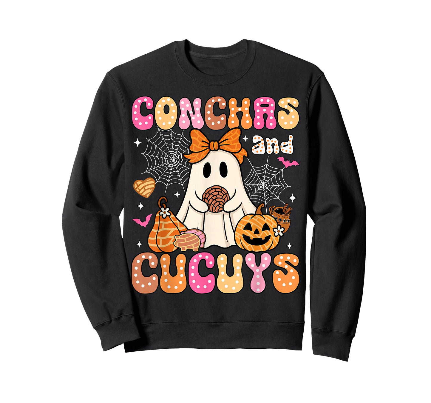 Cute Conchas and Cucuys Ghost Funny Mexican Halloween Ghost T-Shirt