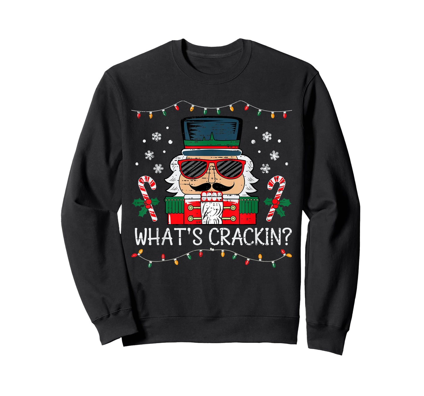 Christmas Nutcracker Whats Crackin Funny Xmas Men Women Kids T-Shirt