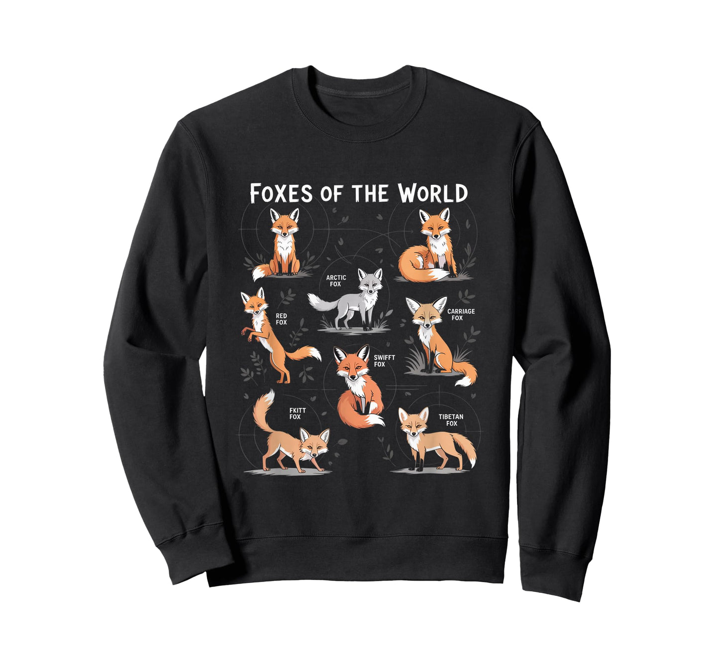 Foxes Of The World Funny Animal girl and men T-Shirt