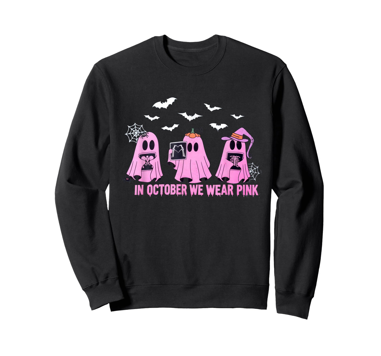 Breast CancerX-ray Tech Halloween Radiology Fall Ghost Work T-Shirt