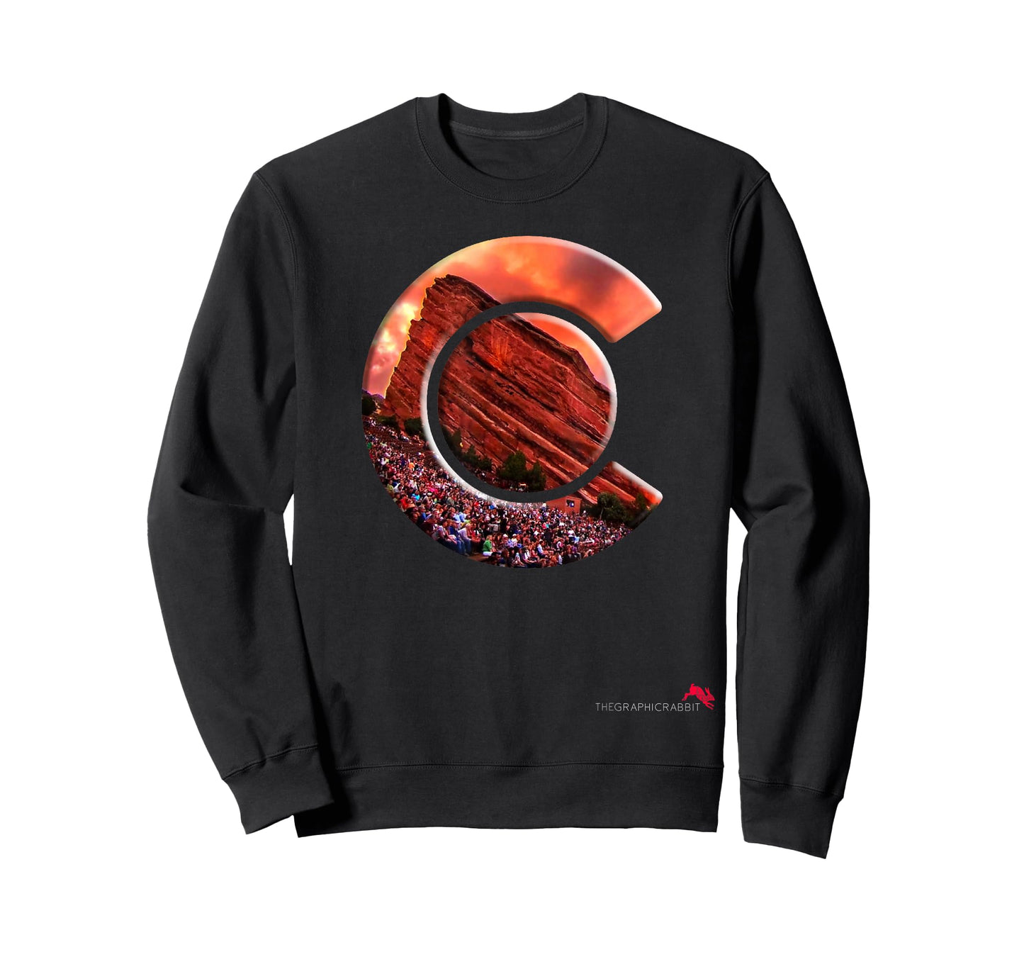 Red Rocks Amphitheater - Colorado State Flag T-Shirt