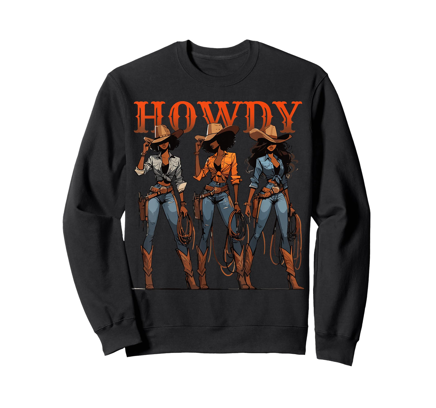Black African American Cowgirl Western Country Texas Rodeo T-Shirt