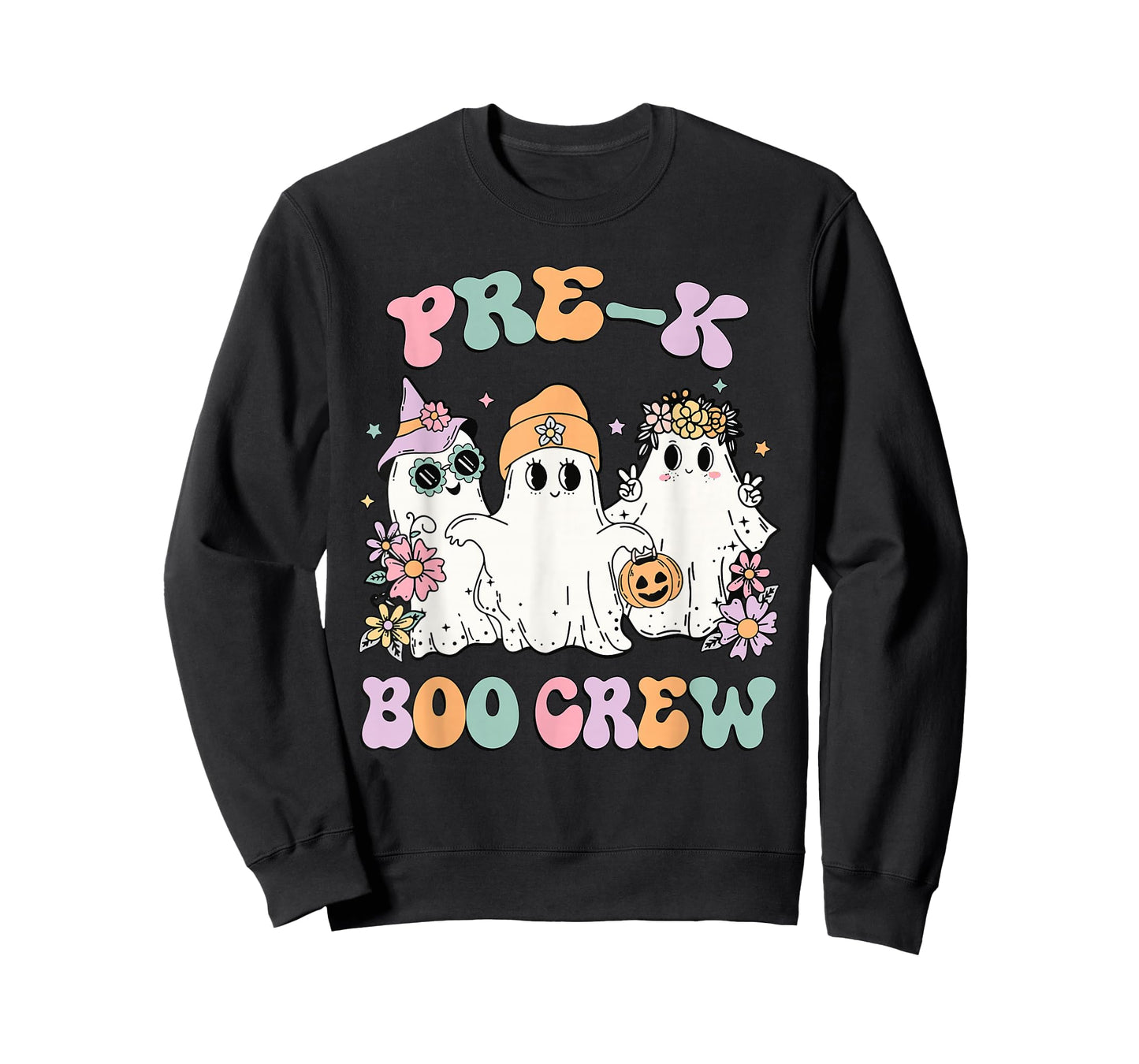 Teacher Boo Crew Pre K Cute Ghost Halloween Costume T-Shirt