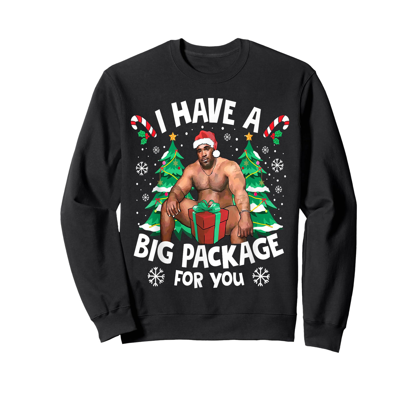 Christmas I Have A Big Package for You Naughty Big Black Guy T-Shirt