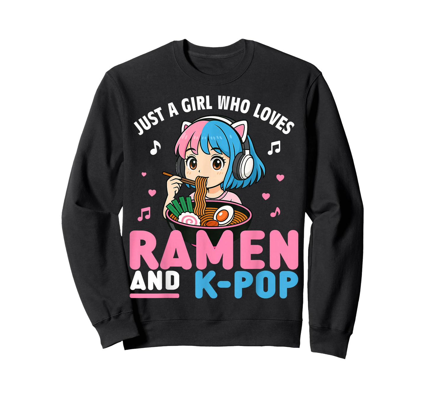 Just A Girl Who Loves Anime Ramen and K-pop T-Shirt
