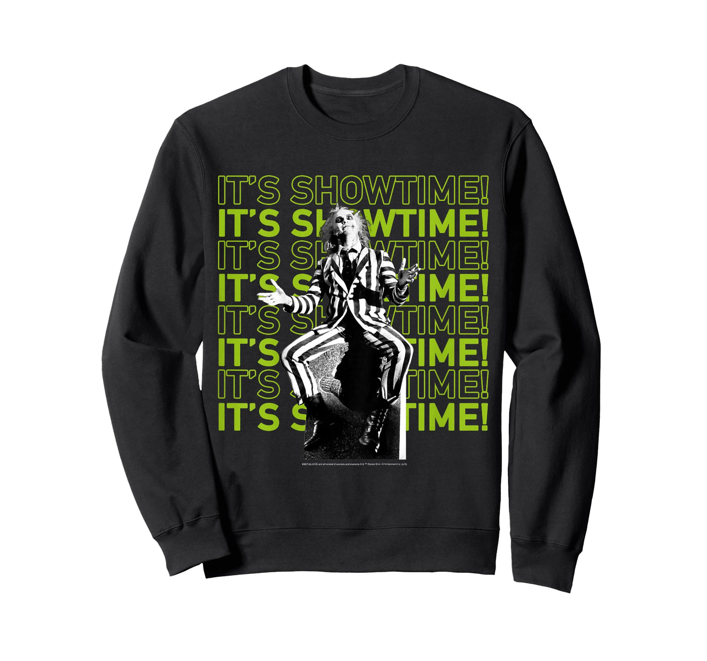 Kids Beetlejuice It's Showtime Text Stack T-Shirt
