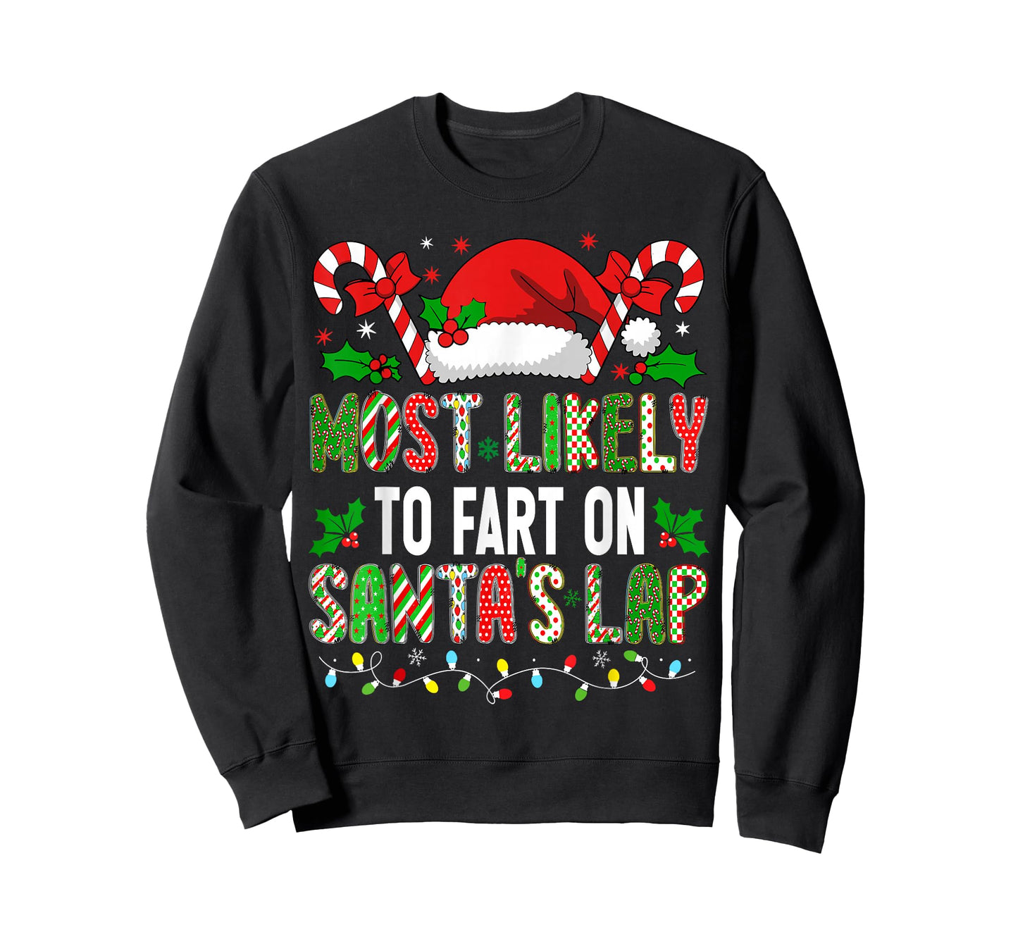 HUGvyn Christmas: Most Likely To Fart On Santa's Lap Kids T-Shirt