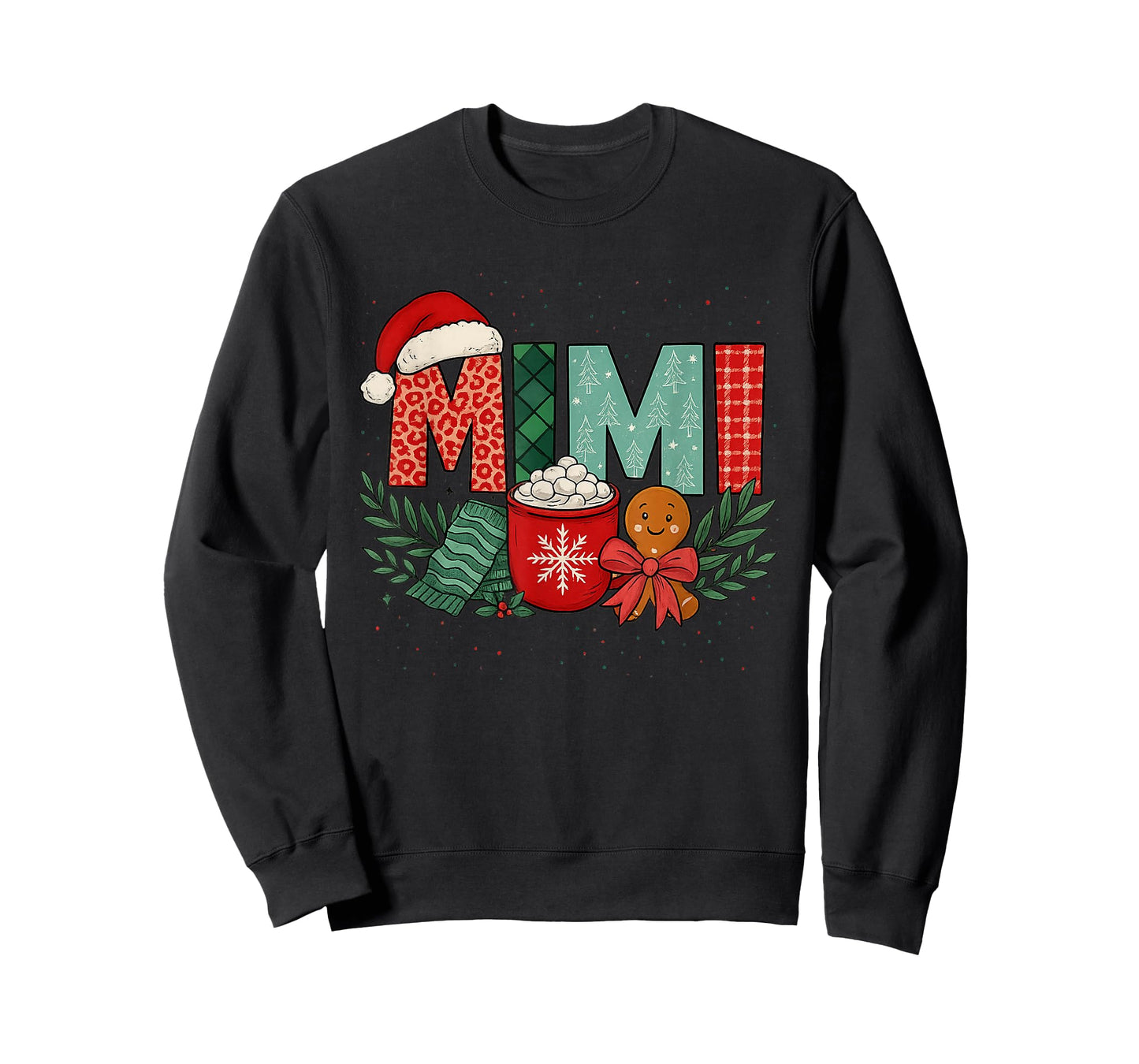 Mimi Christmas Hot Cocoa Gingerbread Holiday Grandma T-Shirt