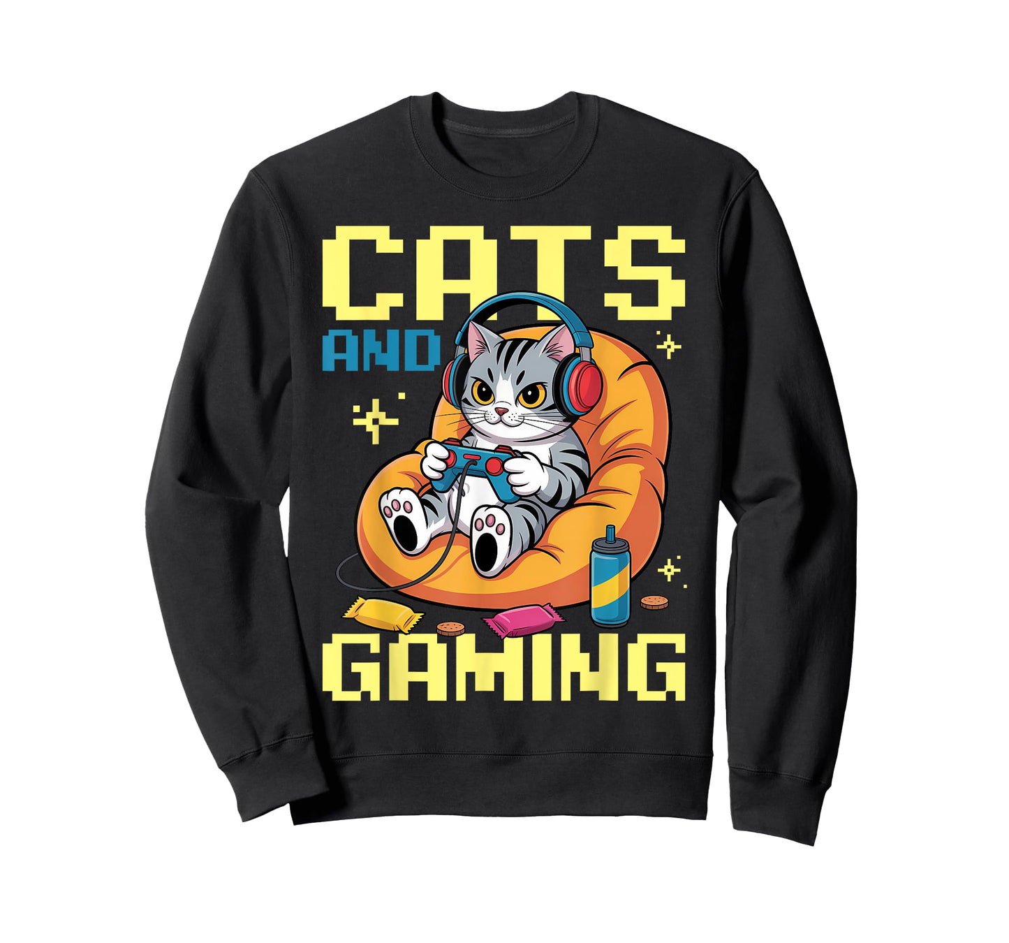 Gamer Gaming Cat Video Game T-Shirt